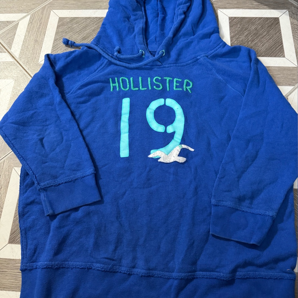 Hollister Royal Blue Hoodie with Graphic
